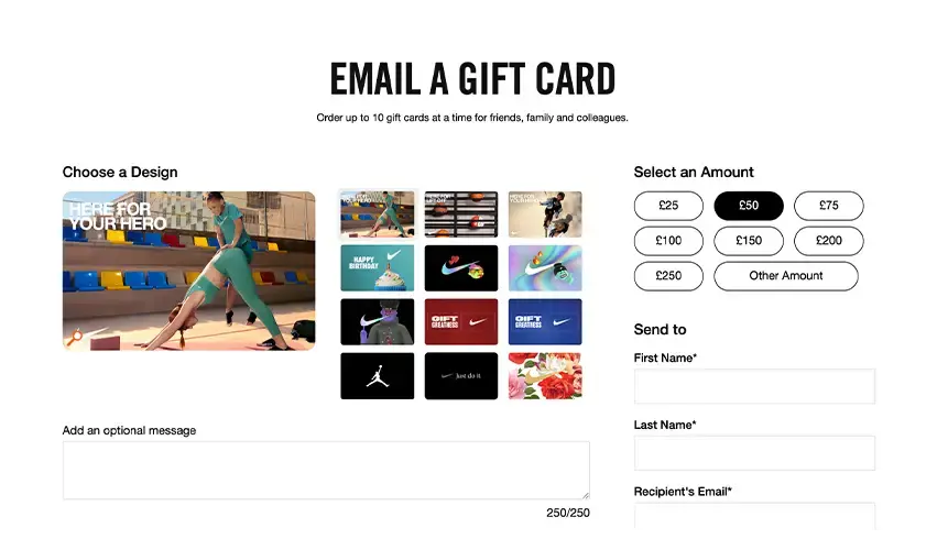 Gift card site