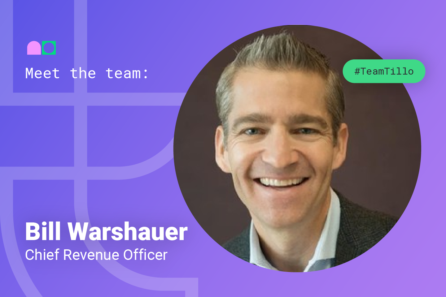 meet the newest member of the team, Bill Warshauer, Chief Revenue Officer